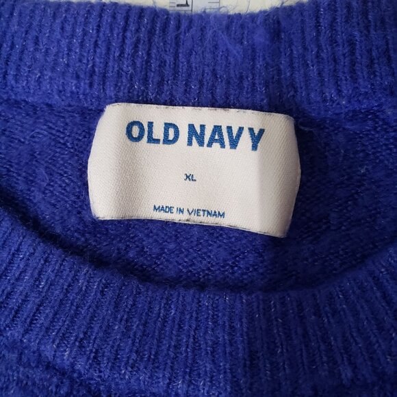 Old Navy Womens Blue Crewneck Sweater XL Warm Cozy Cottagecore Layering Casual - Picture 4 of 5